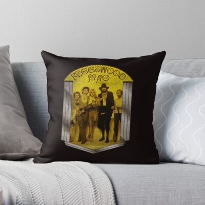 Retro 70S Fleetwood Mac Tour Throw Pillow Official Fleetwood Mac Merch
